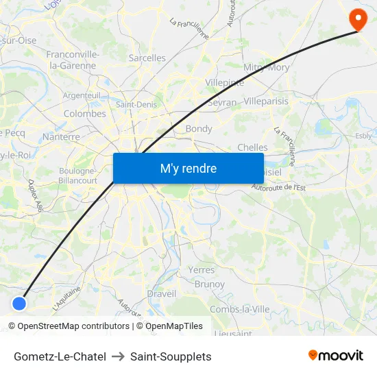 Gometz-Le-Chatel to Saint-Soupplets map
