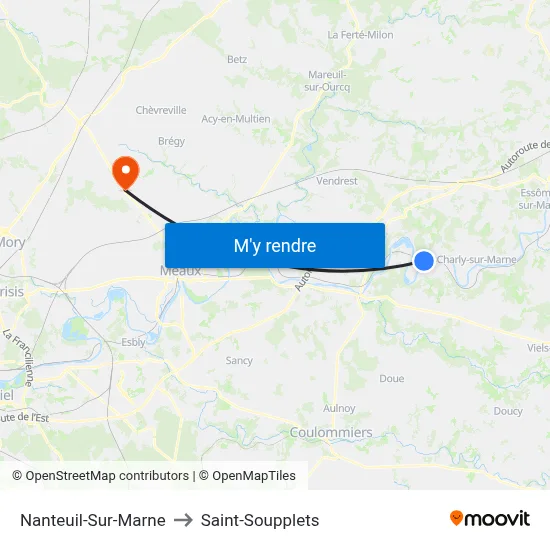 Nanteuil-Sur-Marne to Saint-Soupplets map