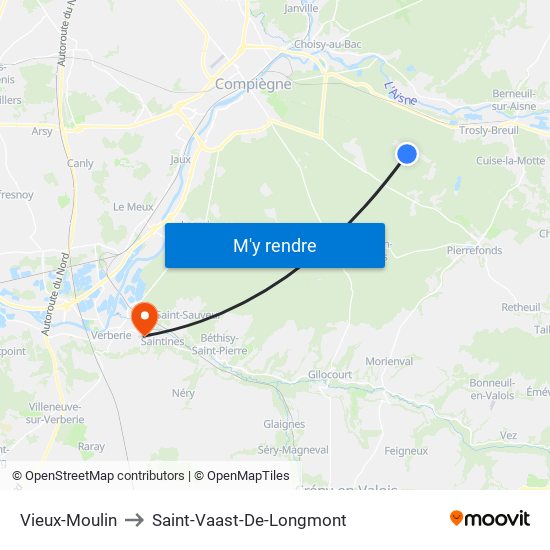 Vieux-Moulin to Saint-Vaast-De-Longmont map