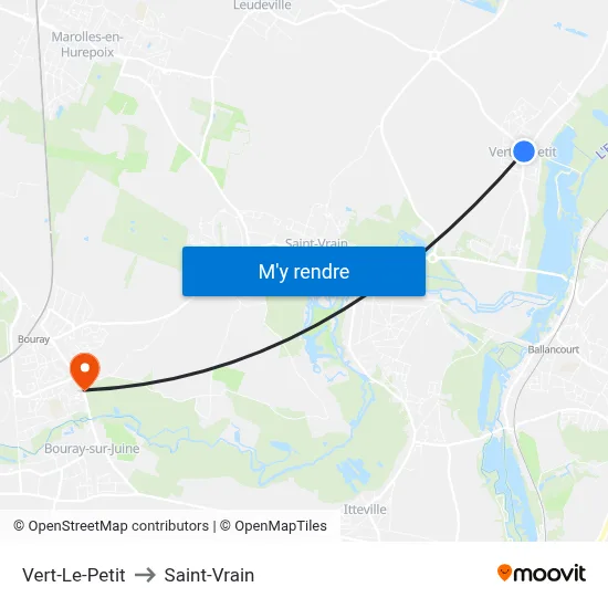 Vert-Le-Petit to Saint-Vrain map