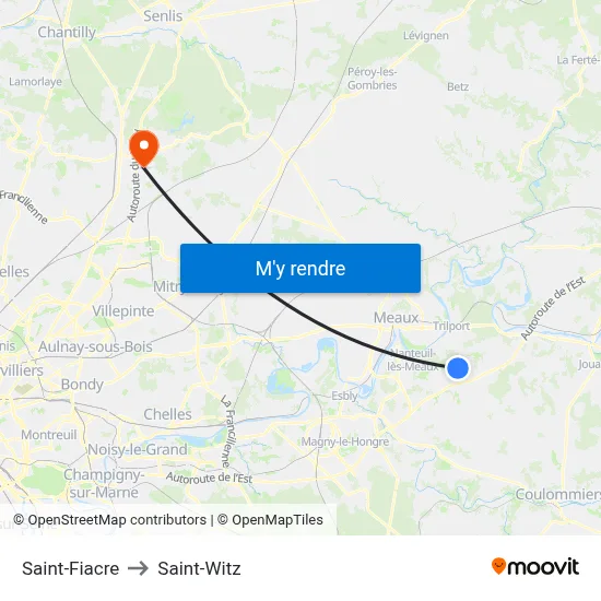 Saint-Fiacre to Saint-Witz map