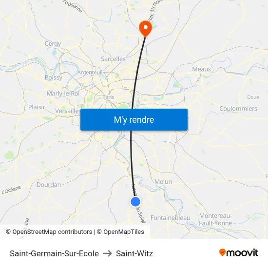 Saint-Germain-Sur-Ecole to Saint-Witz map