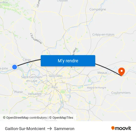 Gaillon-Sur-Montcient to Sammeron map