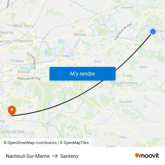 Nanteuil-Sur-Marne to Santeny map