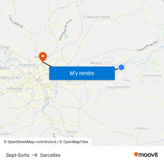 Sept-Sorts to Sarcelles map