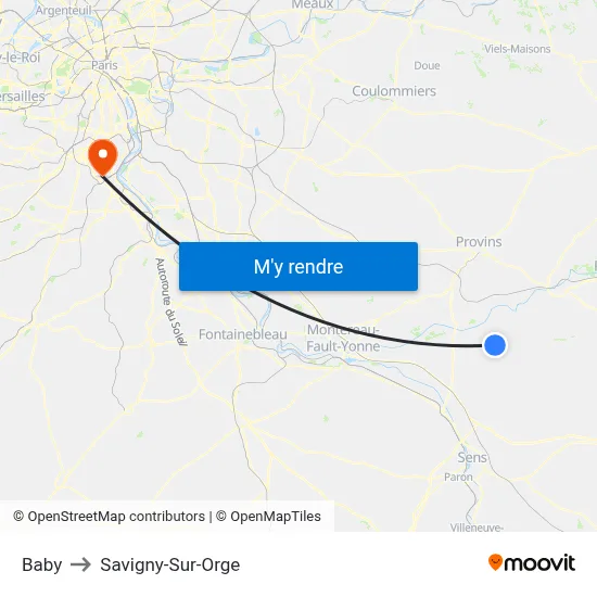 Baby to Savigny-Sur-Orge map