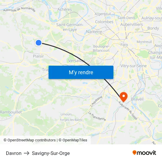 Davron to Savigny-Sur-Orge map