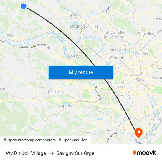 Wy-Dit-Joli-Village to Savigny-Sur-Orge map