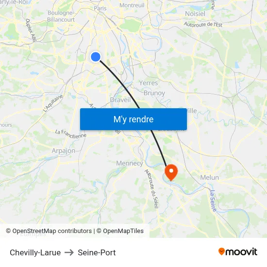 Chevilly-Larue to Seine-Port map