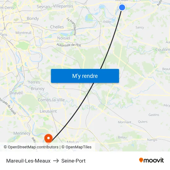 Mareuil-Les-Meaux to Seine-Port map