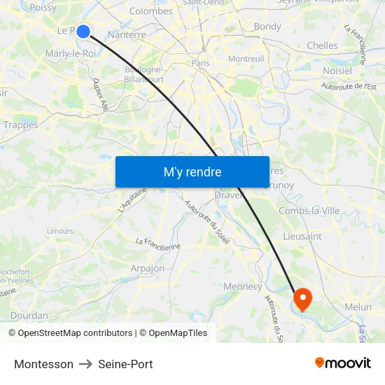Montesson to Seine-Port map