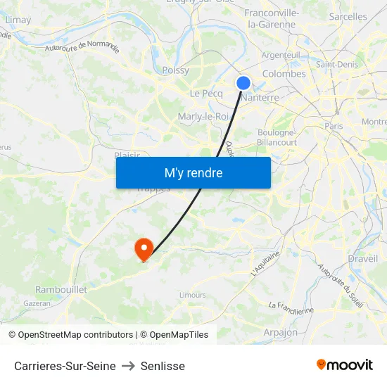 Carrieres-Sur-Seine to Senlisse map