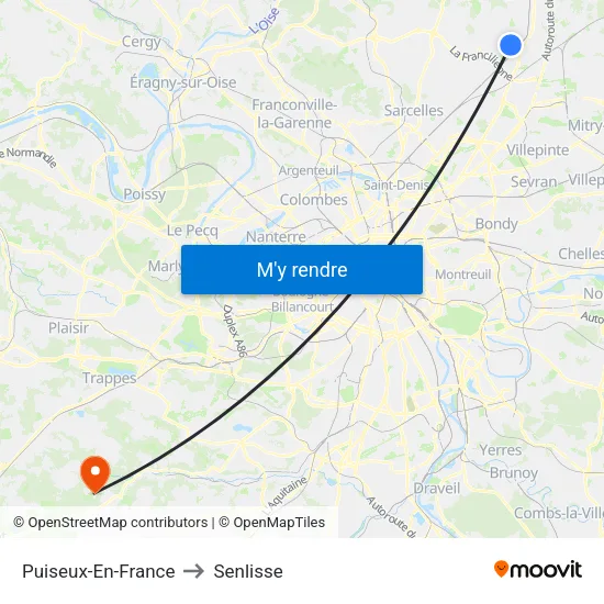 Puiseux-En-France to Senlisse map