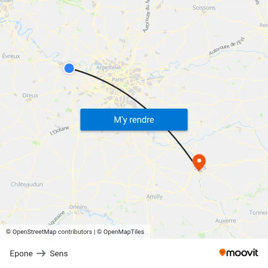 Epone to Sens map