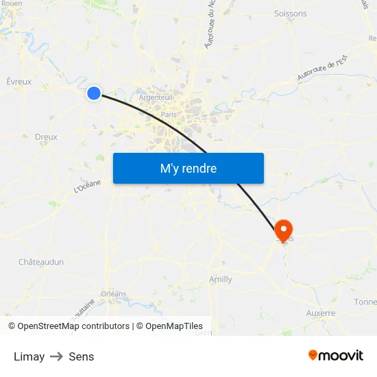 Limay to Sens map