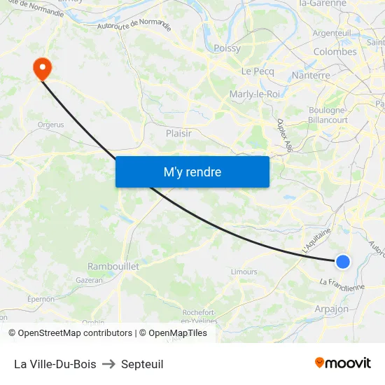 La Ville-Du-Bois to Septeuil map