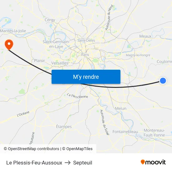 Le Plessis-Feu-Aussoux to Septeuil map