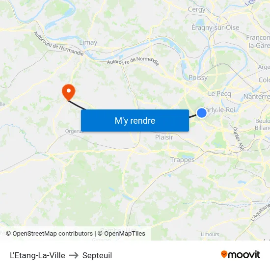 L'Etang-La-Ville to Septeuil map