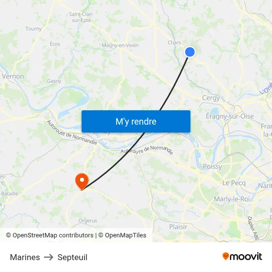 Marines to Septeuil map