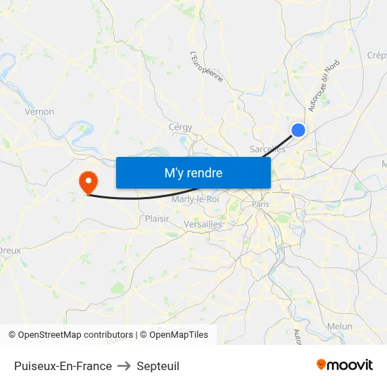 Puiseux-En-France to Septeuil map