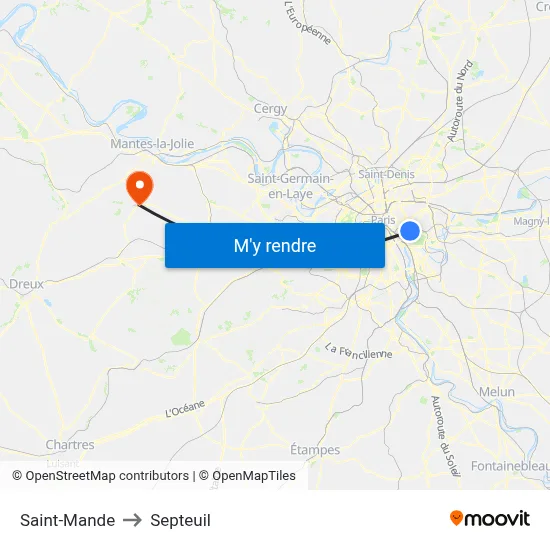Saint-Mande to Septeuil map