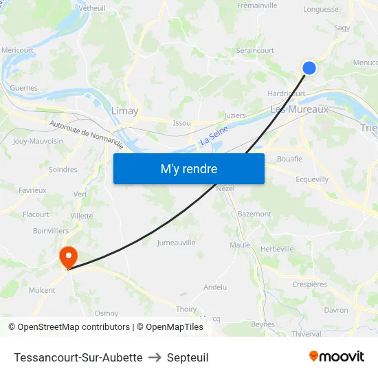 Tessancourt-Sur-Aubette to Septeuil map