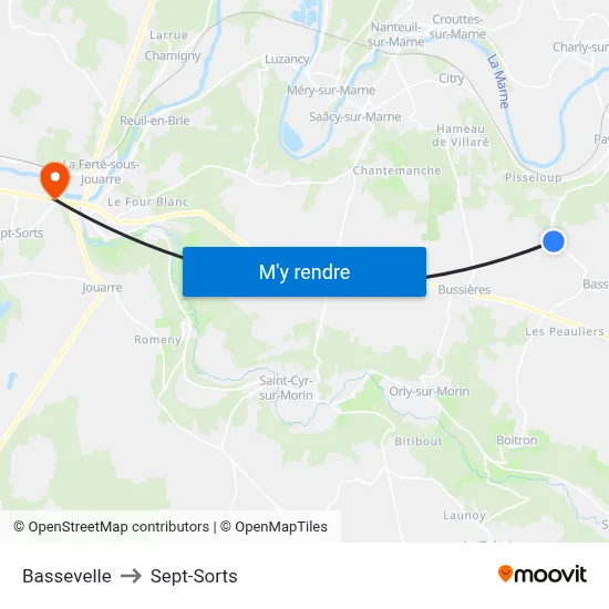 Bassevelle to Sept-Sorts map