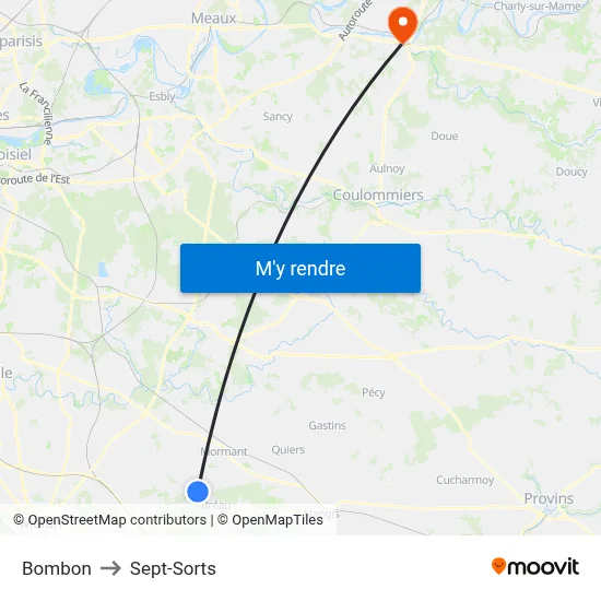 Bombon to Sept-Sorts map