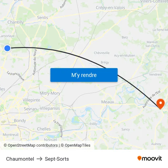 Chaumontel to Sept-Sorts map
