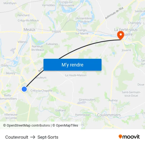 Coutevroult to Sept-Sorts map