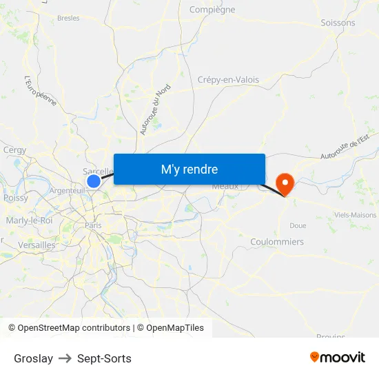 Groslay to Sept-Sorts map