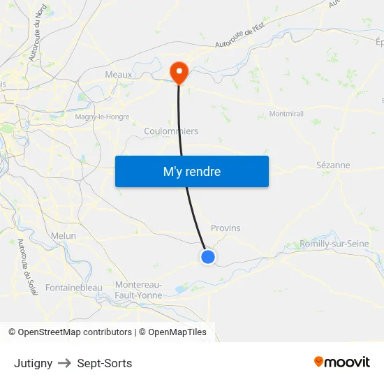 Jutigny to Sept-Sorts map