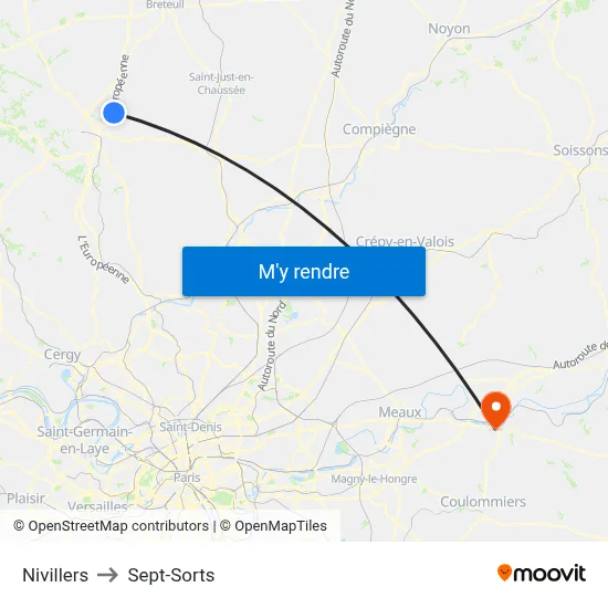 Nivillers to Sept-Sorts map