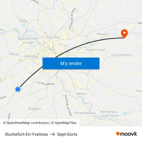 Rochefort-En-Yvelines to Sept-Sorts map