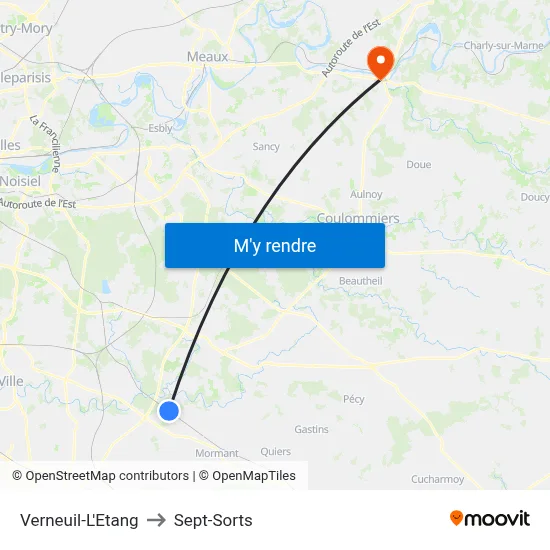 Verneuil-L'Etang to Sept-Sorts map