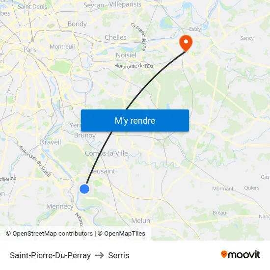 Saint-Pierre-Du-Perray to Serris map