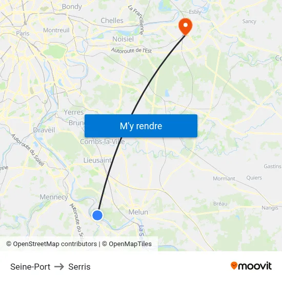 Seine-Port to Serris map
