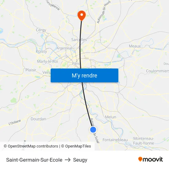 Saint-Germain-Sur-Ecole to Seugy map