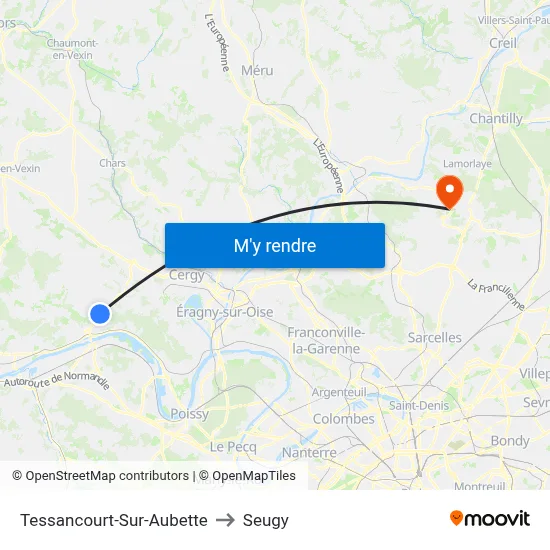 Tessancourt-Sur-Aubette to Seugy map