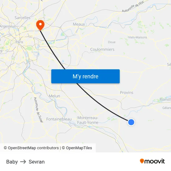 Baby to Sevran map