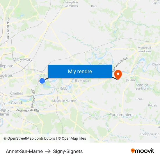 Annet-Sur-Marne to Signy-Signets map