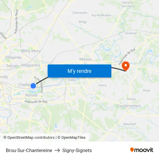 Brou-Sur-Chantereine to Signy-Signets map