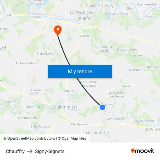 Chauffry to Signy-Signets map