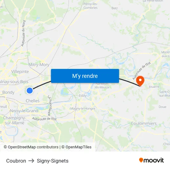 Coubron to Signy-Signets map