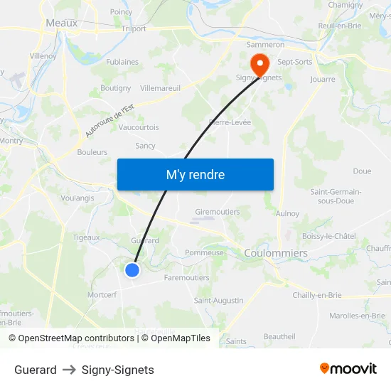 Guerard to Signy-Signets map
