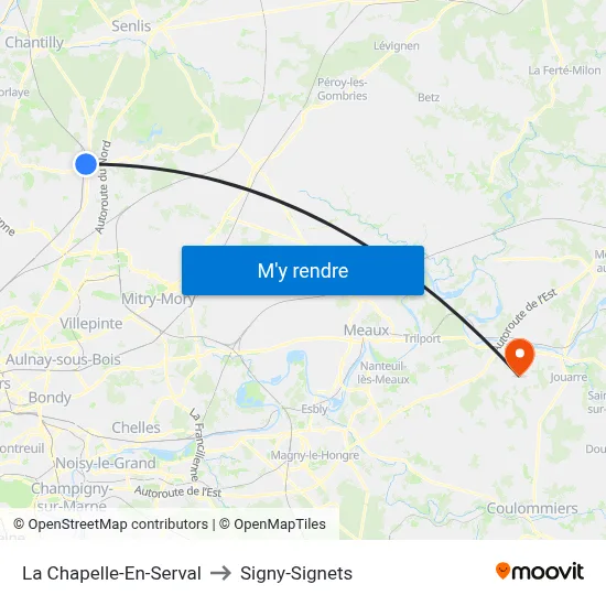 La Chapelle-En-Serval to Signy-Signets map