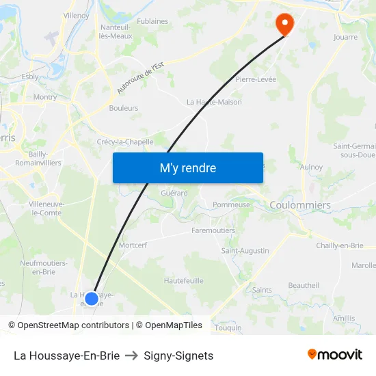 La Houssaye-En-Brie to Signy-Signets map