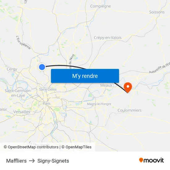 Maffliers to Signy-Signets map
