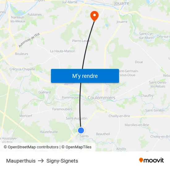 Mauperthuis to Signy-Signets map