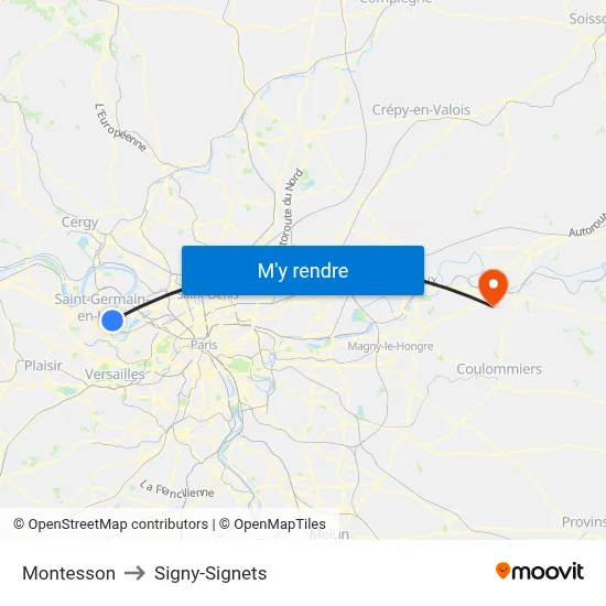 Montesson to Signy-Signets map
